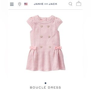 Janie and Jack Pink Bouclé Dress
